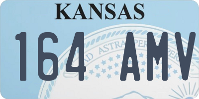 KS license plate 164AMV