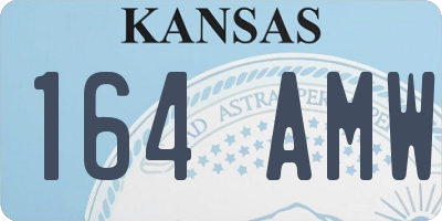 KS license plate 164AMW