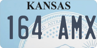 KS license plate 164AMX