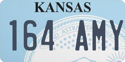 KS license plate 164AMY