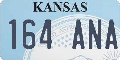 KS license plate 164ANA