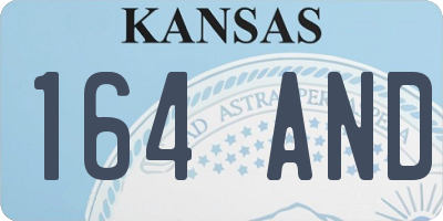 KS license plate 164AND