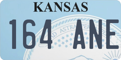 KS license plate 164ANE