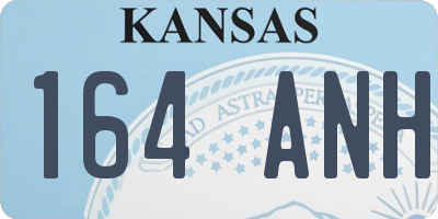 KS license plate 164ANH