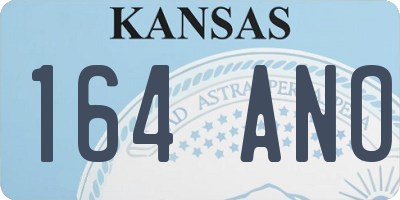 KS license plate 164ANO