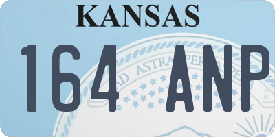 KS license plate 164ANP