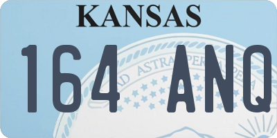 KS license plate 164ANQ