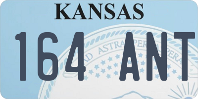 KS license plate 164ANT