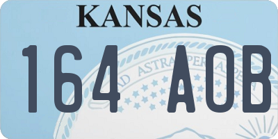 KS license plate 164AOB