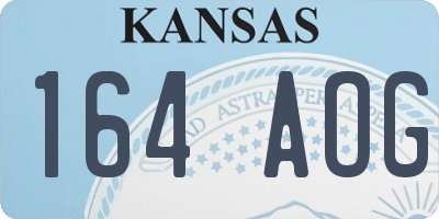 KS license plate 164AOG