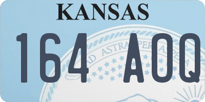 KS license plate 164AOQ