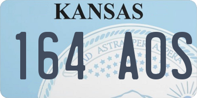 KS license plate 164AOS