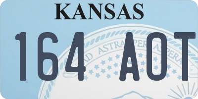 KS license plate 164AOT