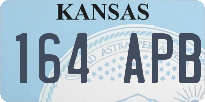 KS license plate 164APB