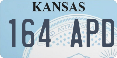 KS license plate 164APD