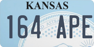 KS license plate 164APE