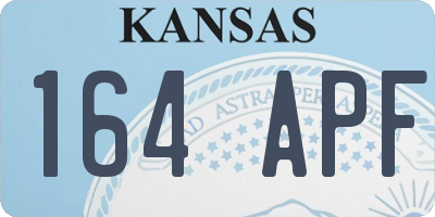 KS license plate 164APF