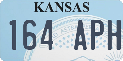 KS license plate 164APH