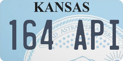 KS license plate 164API