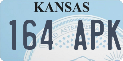 KS license plate 164APK