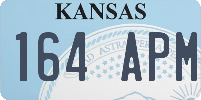 KS license plate 164APM