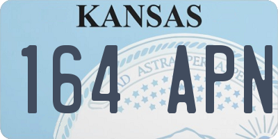 KS license plate 164APN