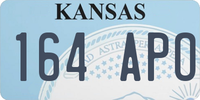 KS license plate 164APO