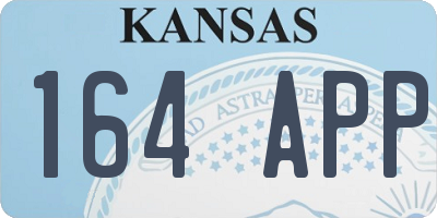 KS license plate 164APP