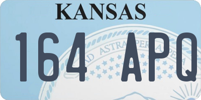 KS license plate 164APQ