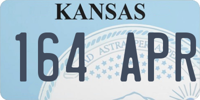 KS license plate 164APR