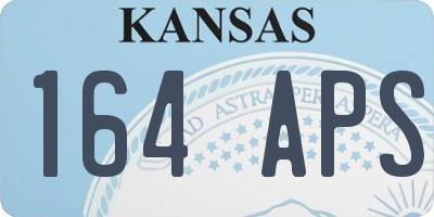 KS license plate 164APS