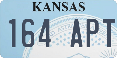 KS license plate 164APT