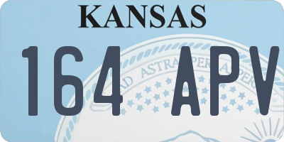 KS license plate 164APV