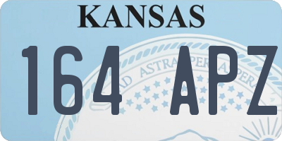 KS license plate 164APZ