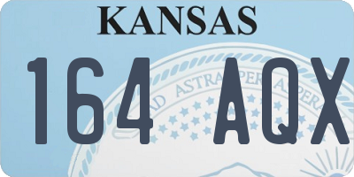 KS license plate 164AQX