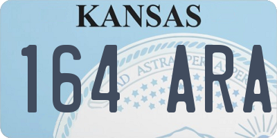 KS license plate 164ARA