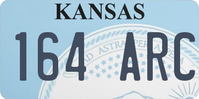 KS license plate 164ARC