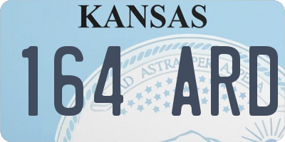 KS license plate 164ARD
