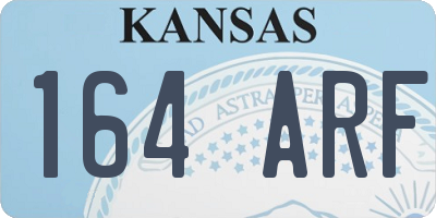 KS license plate 164ARF
