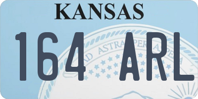 KS license plate 164ARL