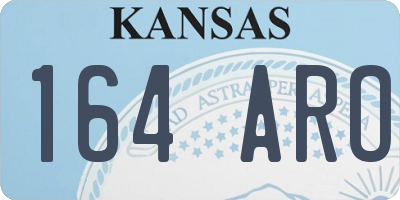 KS license plate 164ARO