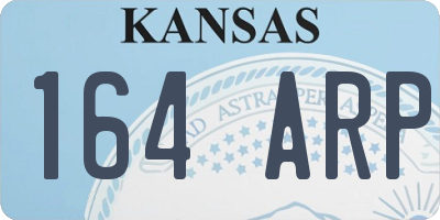 KS license plate 164ARP