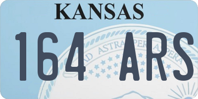 KS license plate 164ARS