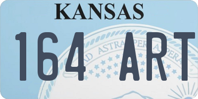 KS license plate 164ART
