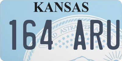 KS license plate 164ARU