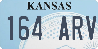 KS license plate 164ARV
