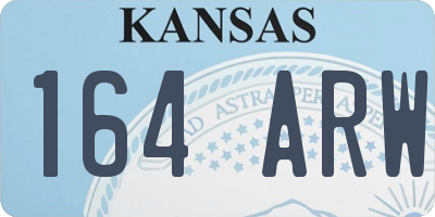 KS license plate 164ARW