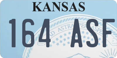 KS license plate 164ASF