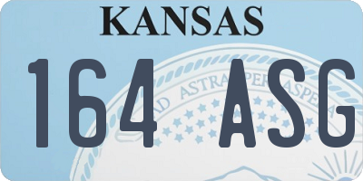 KS license plate 164ASG