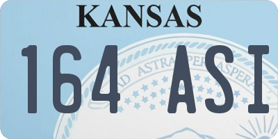 KS license plate 164ASI